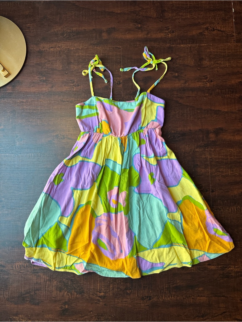 Show Me Your MuMu Pastel Multi-Color Tie-Strap Mini Dress - Picture 2 of 4